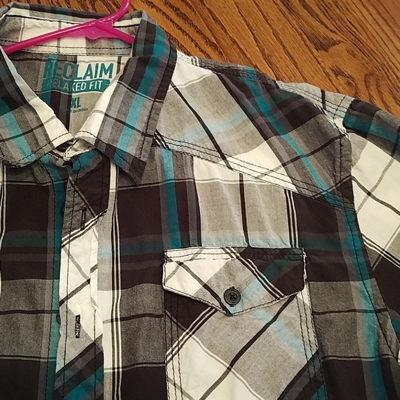 Reclaim Other - Button up plaid shirt.